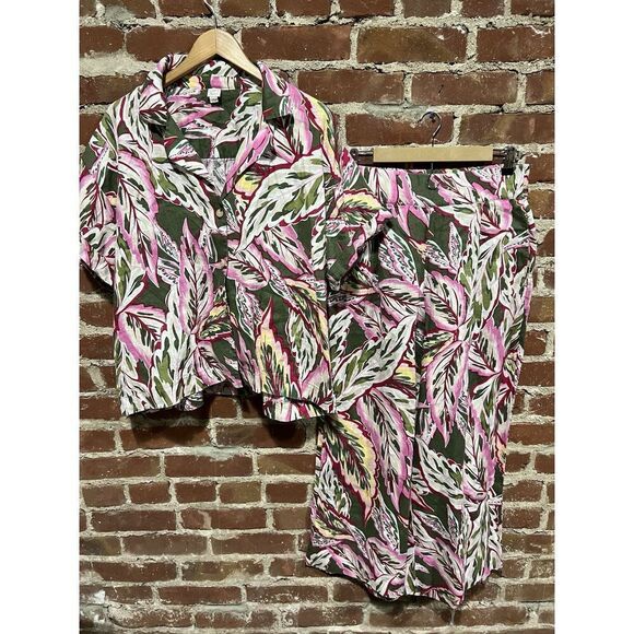 Loft Beach Linen Womens Set Button Top (Small) And Bottoms (Medium) - Picture 1 of 3
